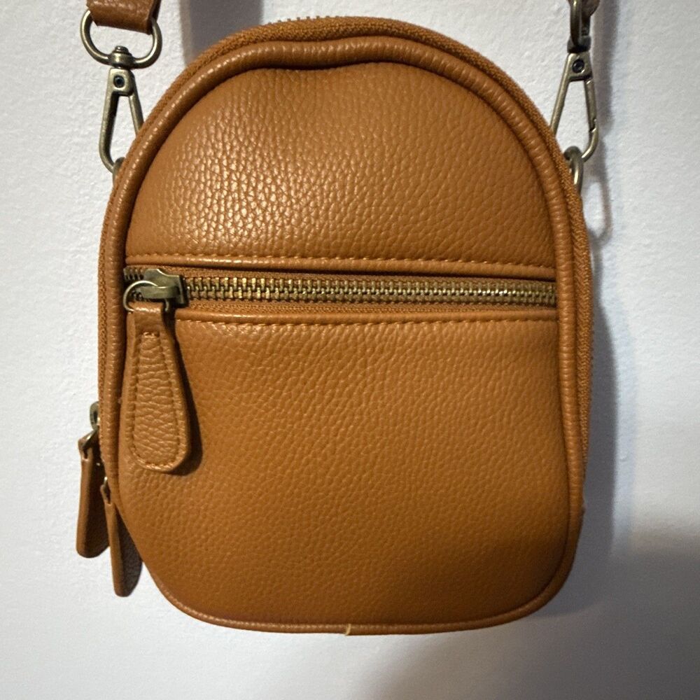 Divvia 1L Mini Camera Sling Bag Minimalist Travel Crossbody Case Brown - Picture 6 of 9